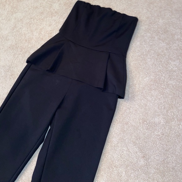 Zara black strapless jumpsuit - Picture 2 of 4